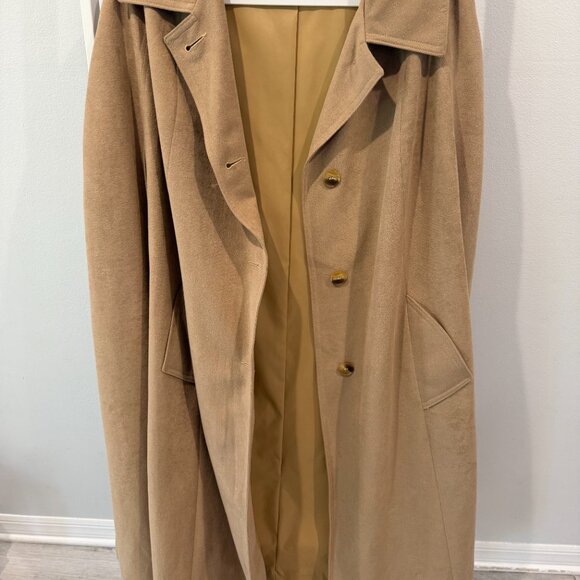 Alorna Tan Retro Button Up Cape Coat - Picture 6 of 8